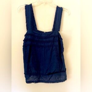 Navy linen Jcrew tank size 6.